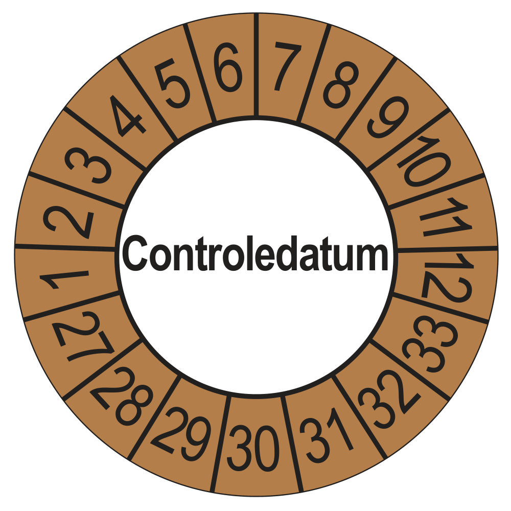 Controledatum keuringssticker buiten bruin 2027
