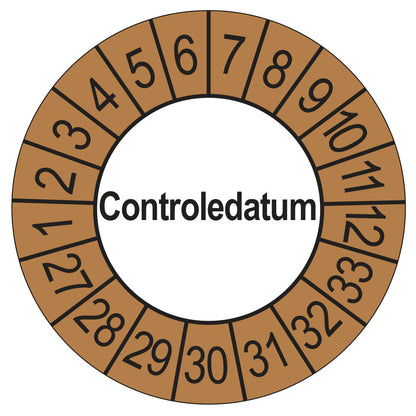 Controledatum keuringssticker buiten bruin 2027