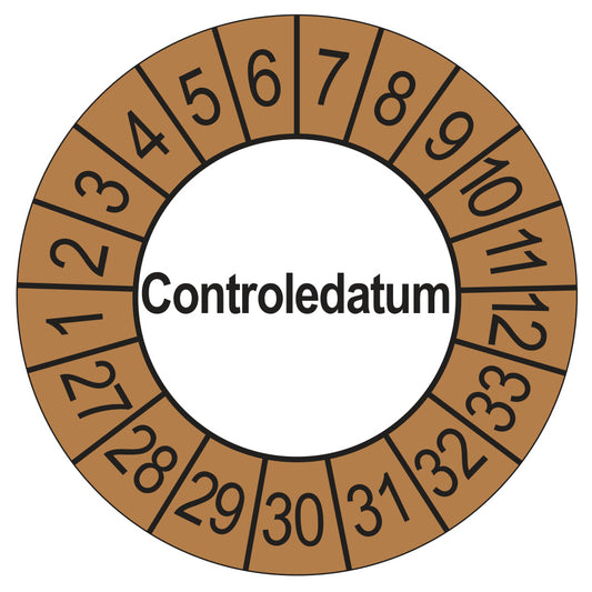 Controledatum keuringssticker buiten bruin 2027