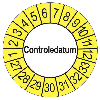 Controledatum keuringssticker buiten geel 2027