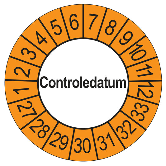 Controledatum keuringssticker buiten oranje 2027
