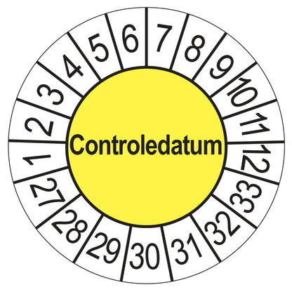Controledatum keuringssticker geel 2027