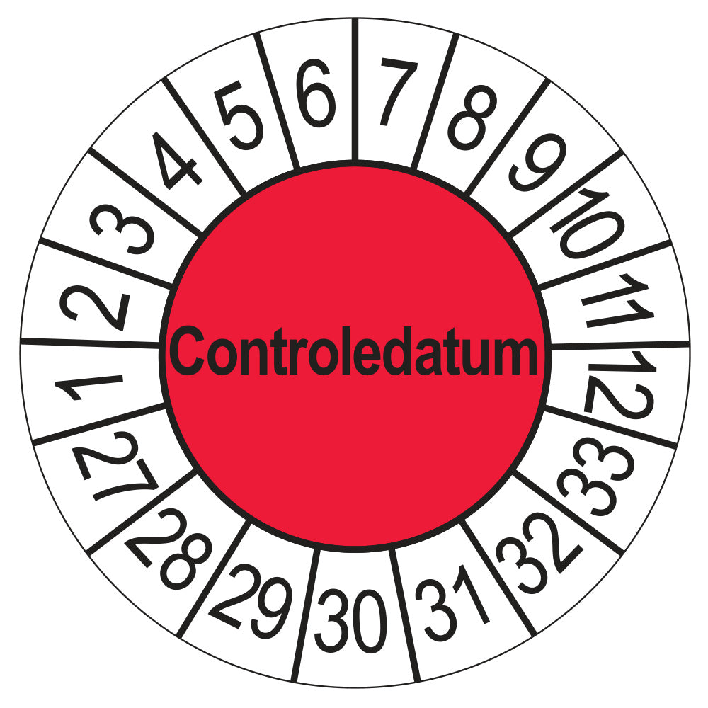 Controledatum keuringssticker rood 2027