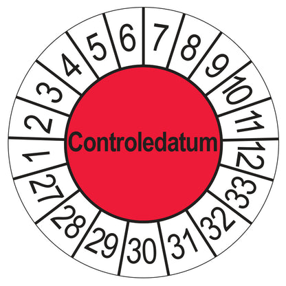 Controledatum keuringssticker rood 2027