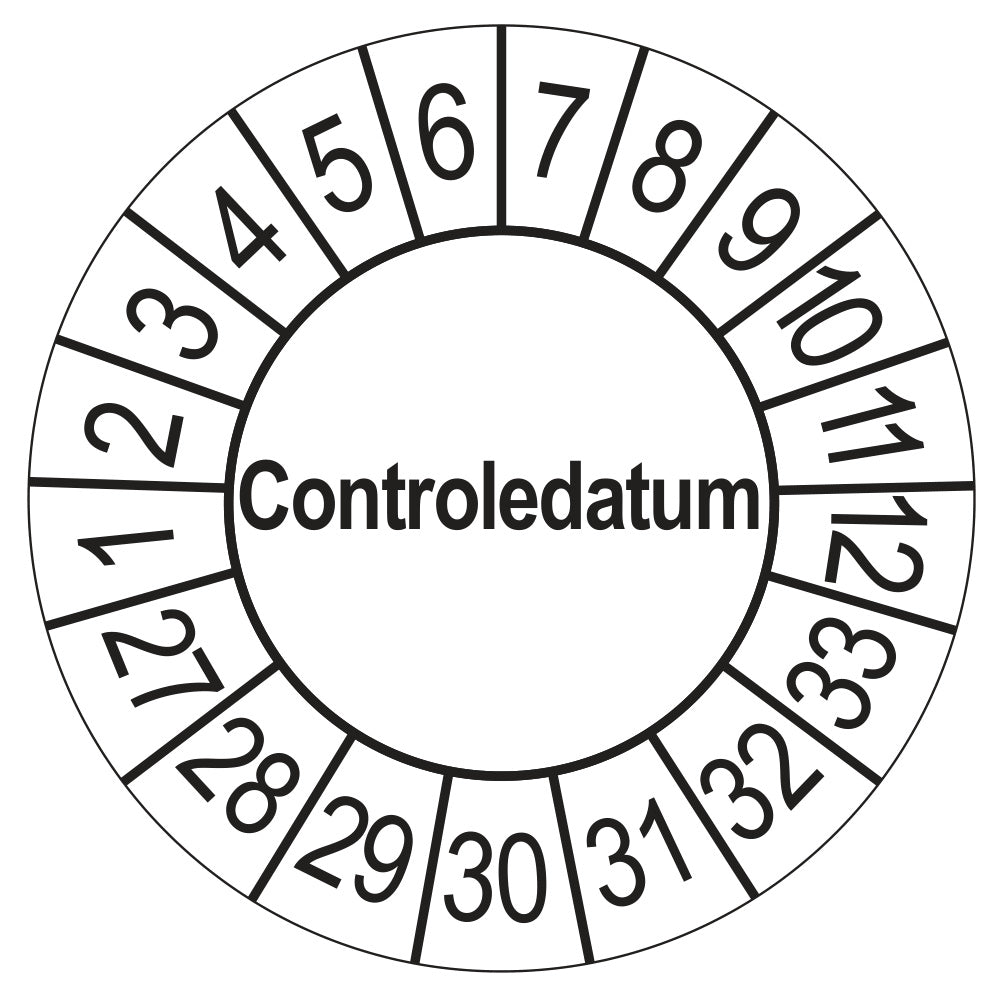 Controledatum keuringssticker wit 2027