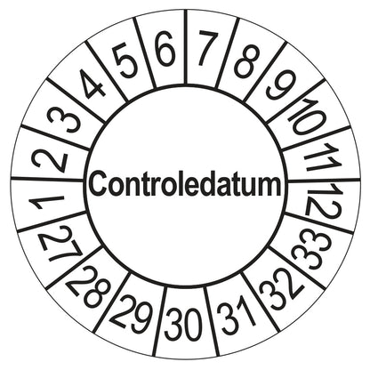Controledatum keuringssticker wit 2027
