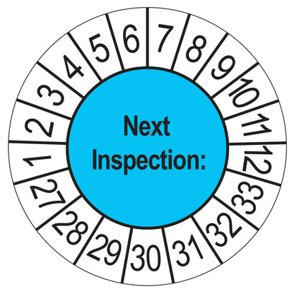 Next Inspection keuringssticker blauw 2027