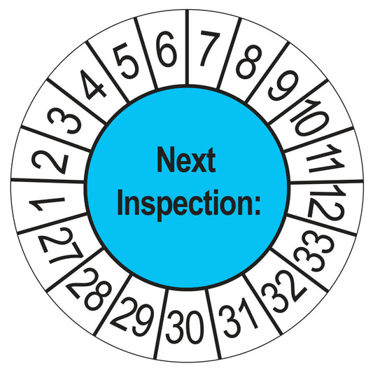 Next Inspection keuringssticker blauw 2027