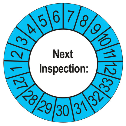 Next Inspection keuringssticker buiten blauw 2027