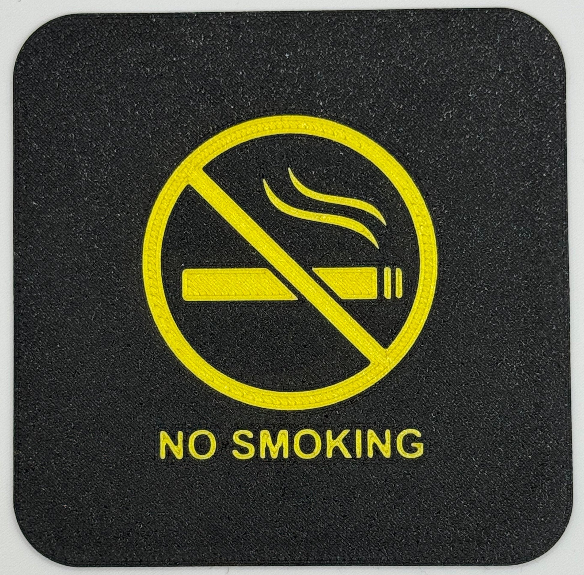 No Smoking Bordje formaat 10 x 10 cm  Zwart met Goud