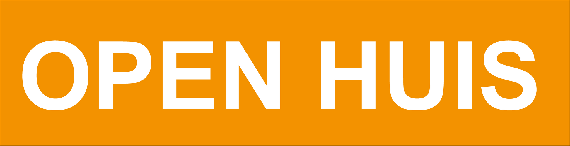 Open Huis sticker oranje | 40 x 10 cm | 6 stuks - Ricard Pictogram stickers - 8718133053115