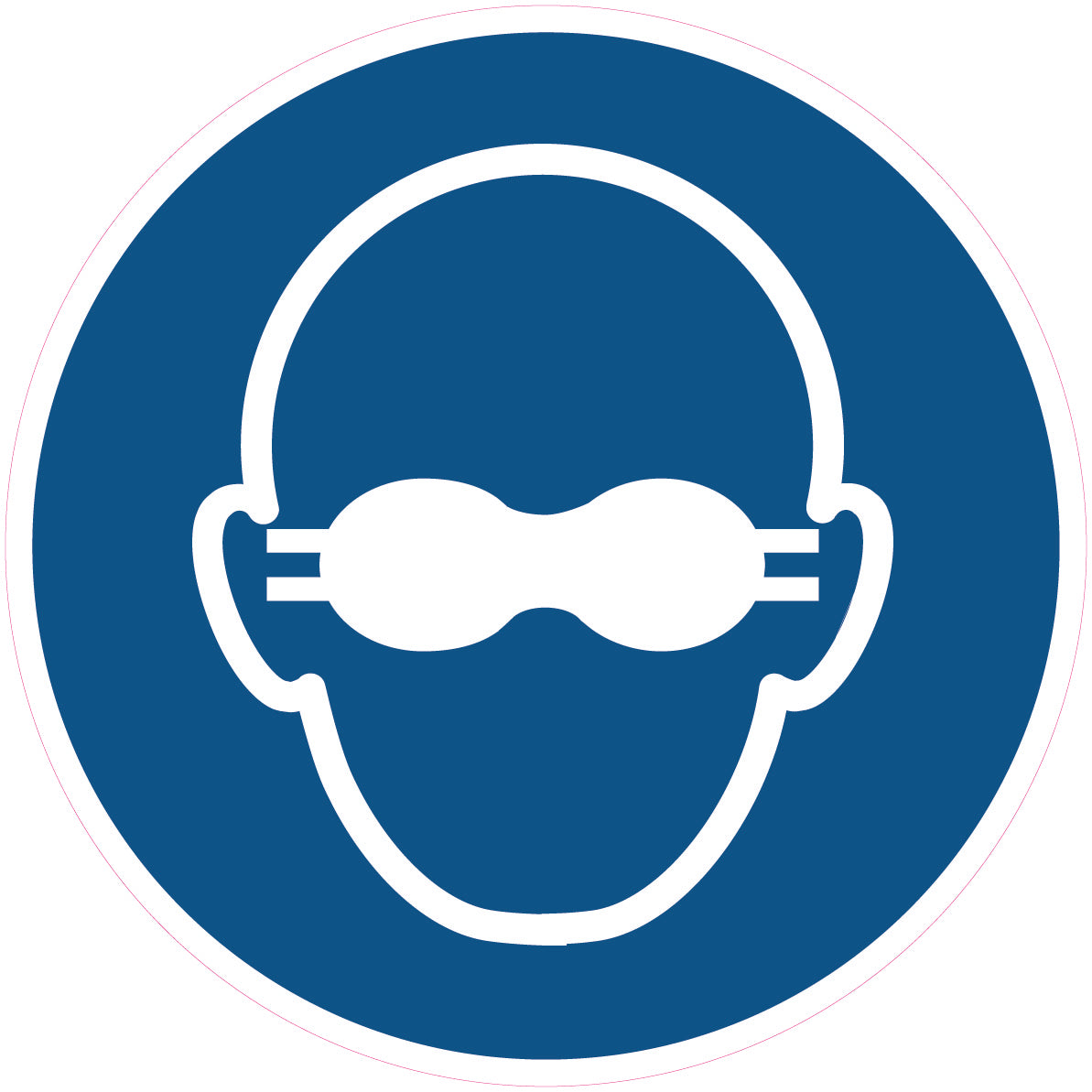 Dragen van opaak bril verplicht | Pictogram sticker