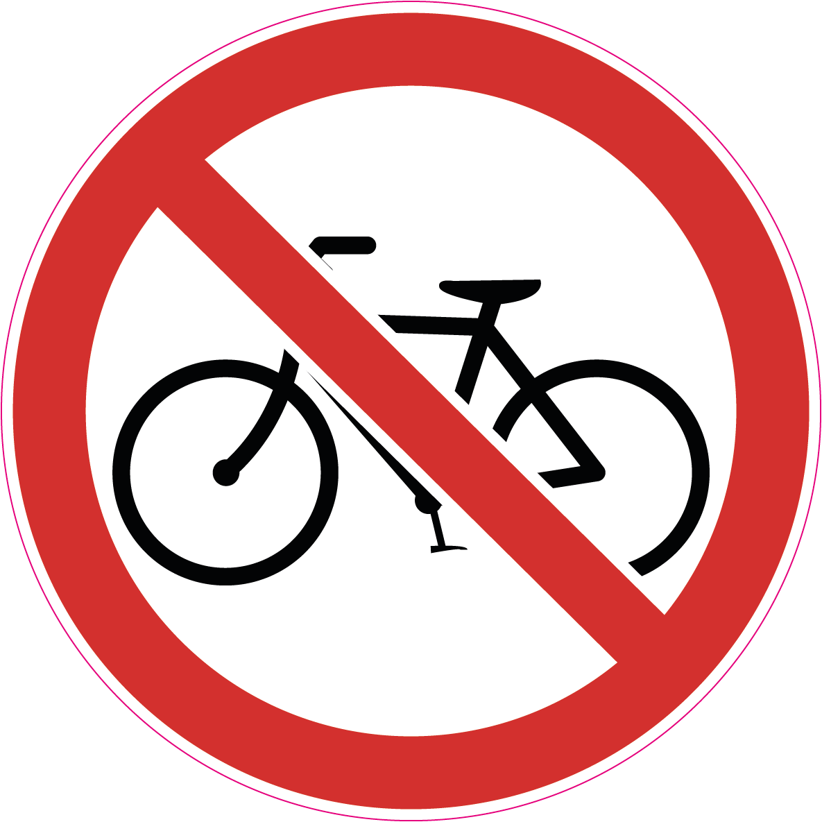 Geen fietsen plaatsen sticker - Verboden fietsen te plaatsen  - Verbodssticker - Parkeerverbod stickers - Sticker voor binnen en buiten