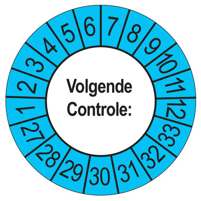 Volgende Controle keuringssticker buiten blauw 2027