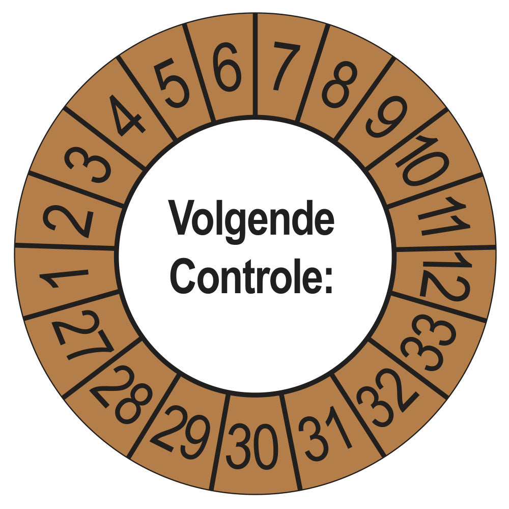 Volgende Controle keuringssticker buiten bruin 2027