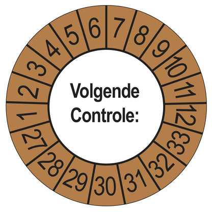 Volgende Controle keuringssticker buiten bruin 2027