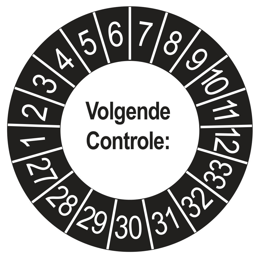 Volgende Controle keuringssticker buiten zwart 2027
