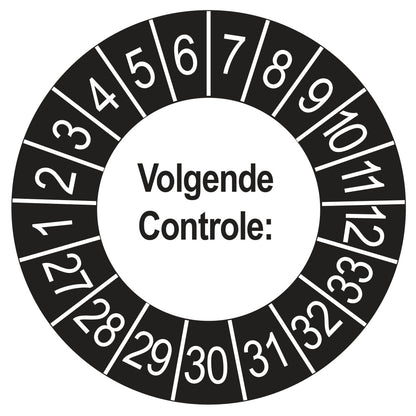 Volgende Controle keuringssticker buiten zwart 2027