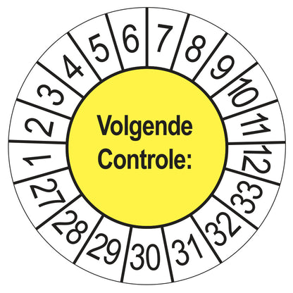 Volgende Controle keuringssticker geel 2027