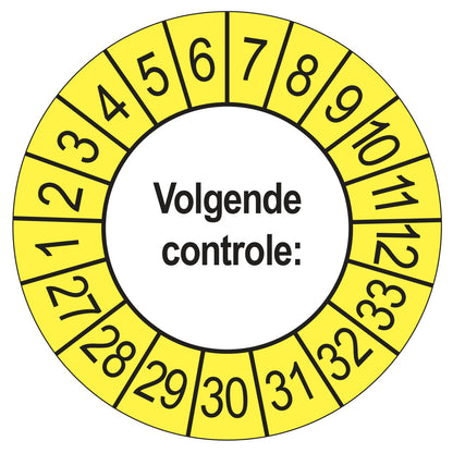 Volgende Controle keuringssticker buiten geel 2027
