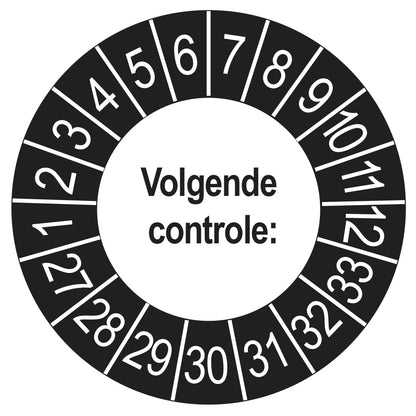 Volgende Controle keuringssticker buiten zwart 2027