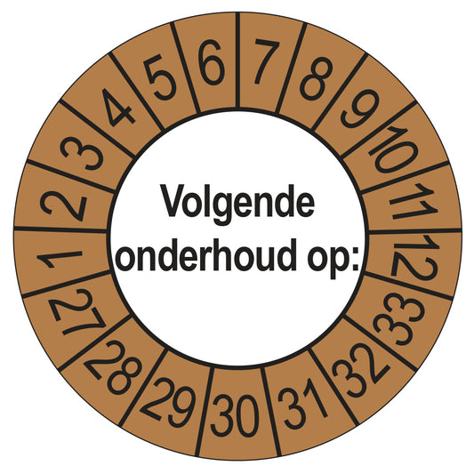 Volgende Onderhoud keuringssticker buiten bruin 2027