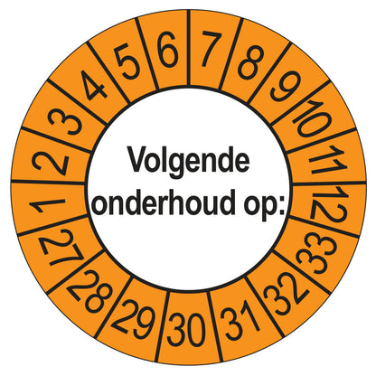 Volgende Onderhoud keuringssticker buiten oranje 2027