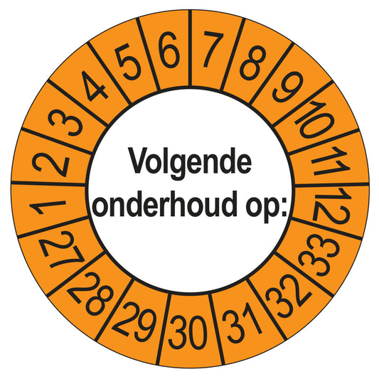 Volgende Onderhoud keuringssticker buiten oranje 2027