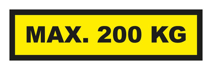 Aanpasbare Waarschuwingssticker Max. Gewicht | Geel/Zwart | Duurzaam Vinyl - Ricard Pictogram stickers - 8718133052750