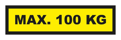 Aanpasbare Waarschuwingssticker Max. Gewicht | Geel/Zwart | Duurzaam Vinyl - Ricard Pictogram stickers - 8718133052750