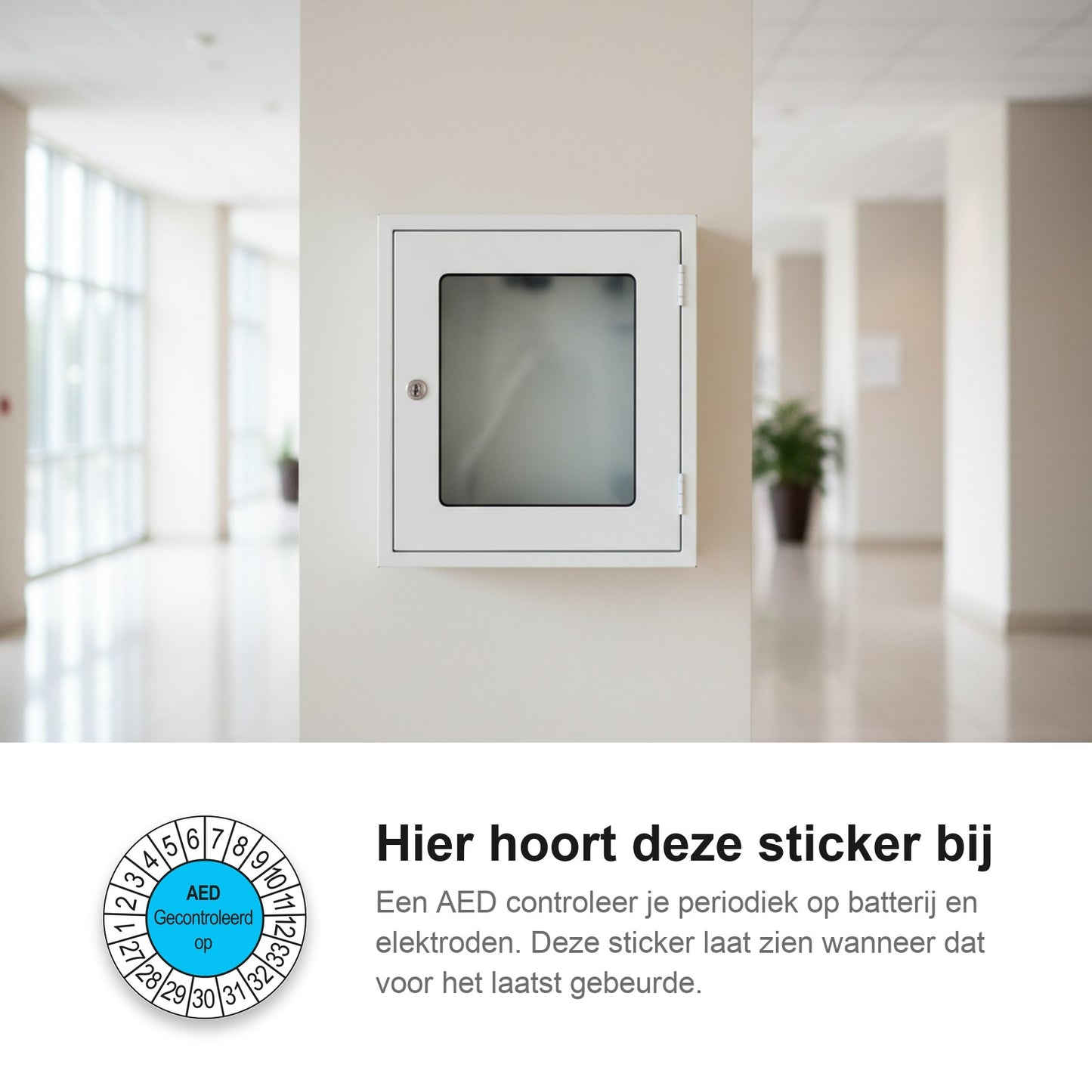 sfeerbeeld AED Gecontroleerd op Blauw