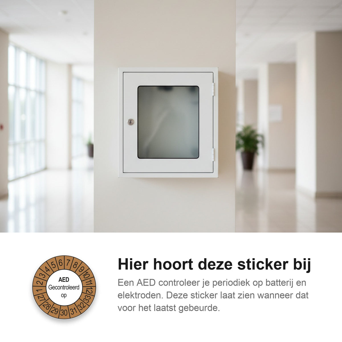 sfeerbeeld AED Gecontroleerd op Buiten Bruin
