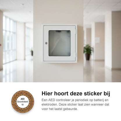 sfeerbeeld AED Gecontroleerd op Buiten Bruin
