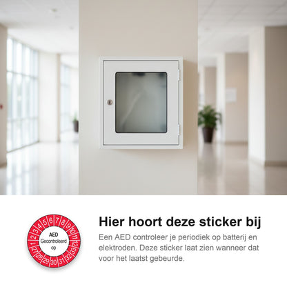 sfeerbeeld AED Gecontroleerd op Buiten Rood
