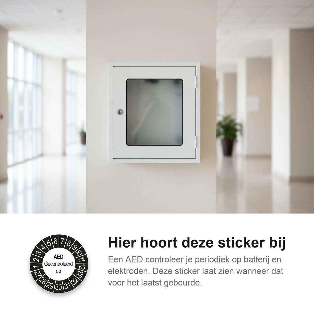 sfeerbeeld AED Gecontroleerd op Buiten Zwart