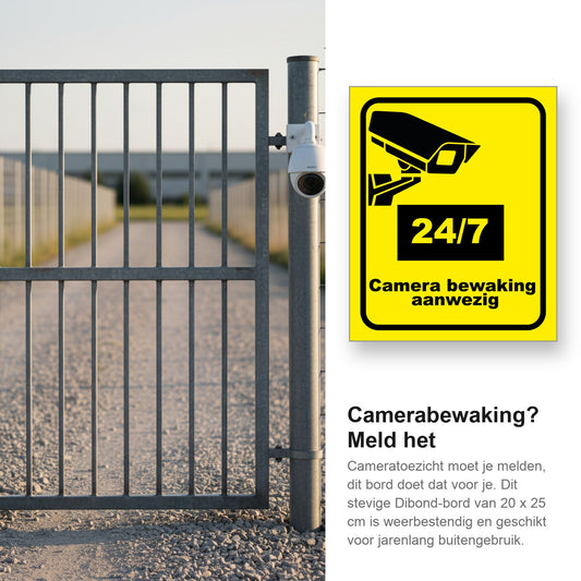 sfeerbeeld bord dibond-camera-zwart-geel