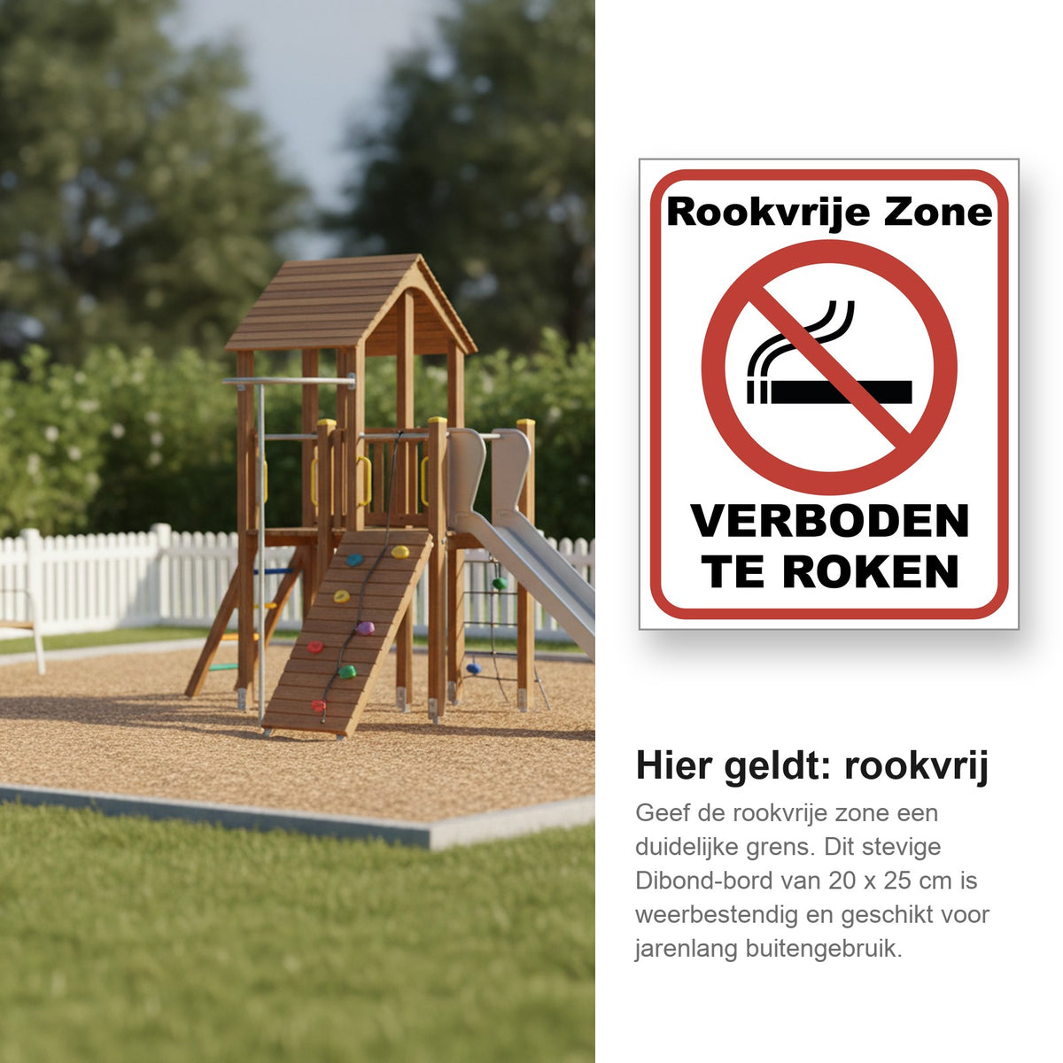 sfeerbeeld bord dibond-rookvrije-zone