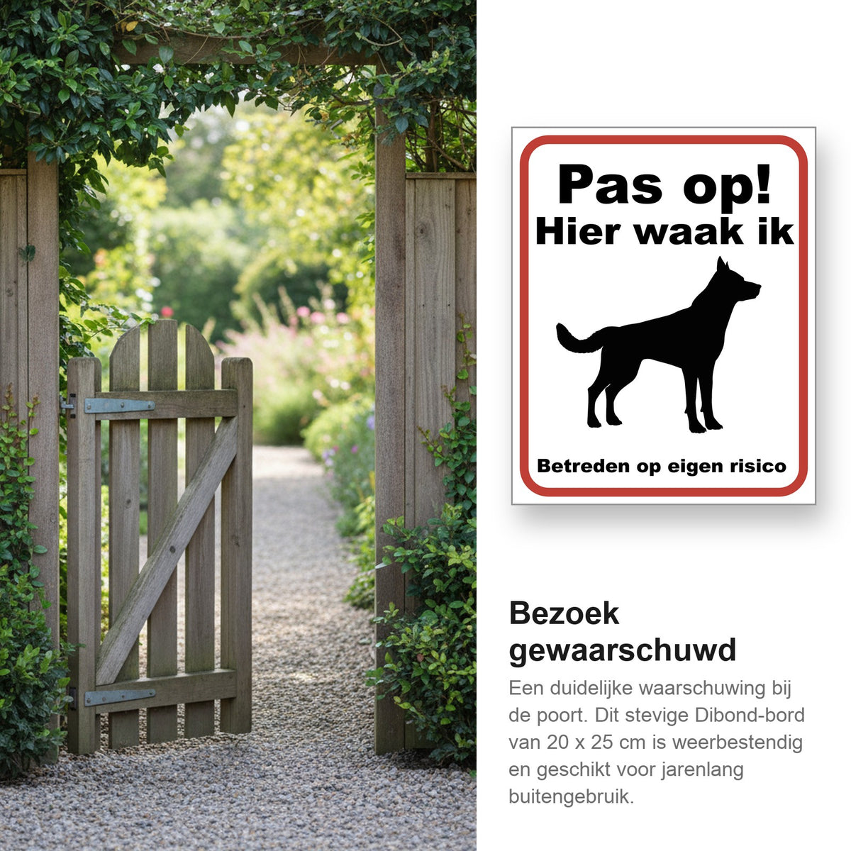 sfeerbeeld bord dibond-waakhond