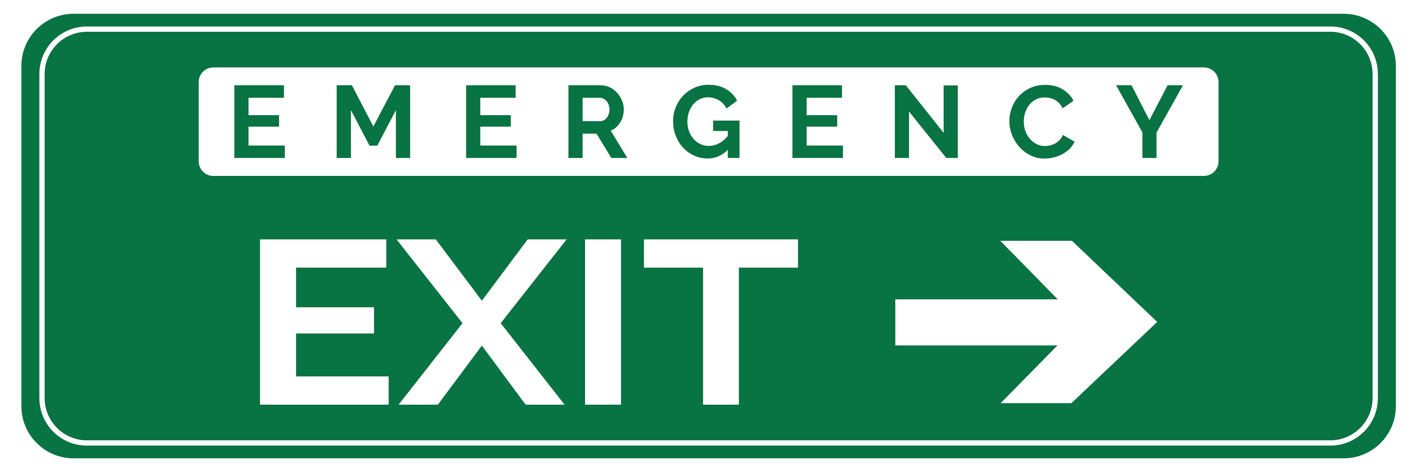 Exit sticker emergency right - Pictogram vinyl sticker