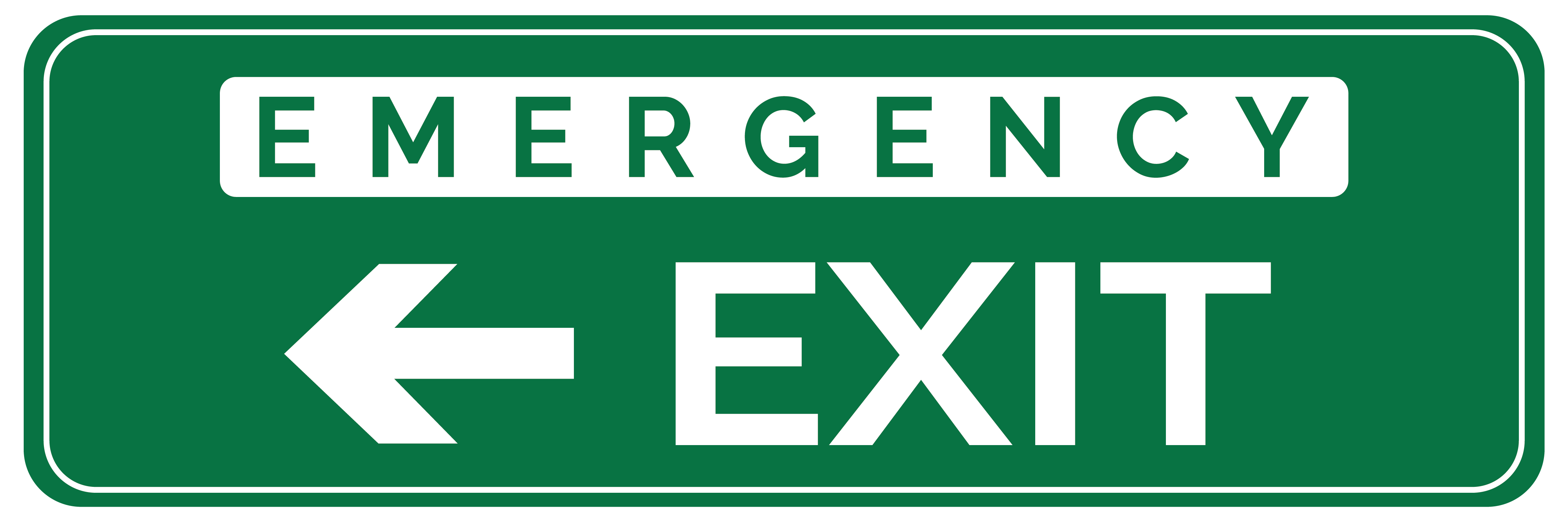Exit sticker emergency left - Pictogram vinyl sticker