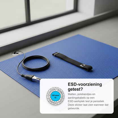 sfeerbeeld ESD Getest op Blauw