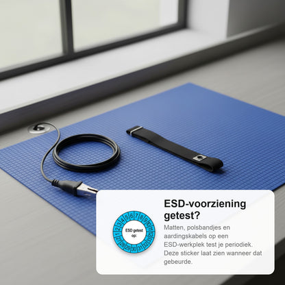 sfeerbeeld ESD Getest op Buiten Blauw