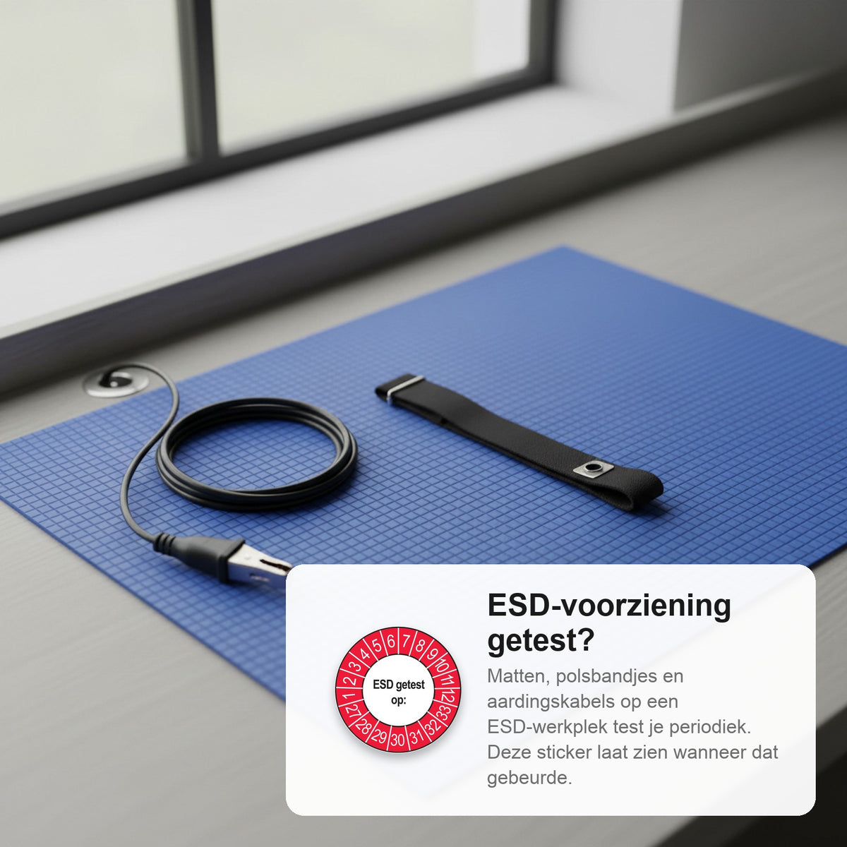 sfeerbeeld ESD Getest op Buiten Rood