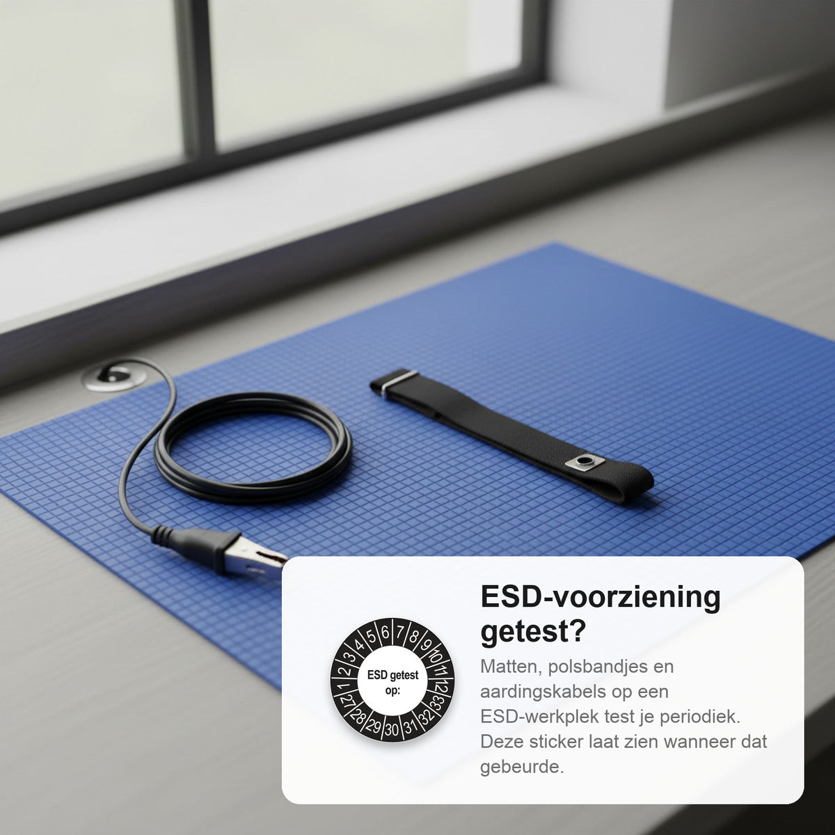 sfeerbeeld ESD Getest op Buiten Zwart