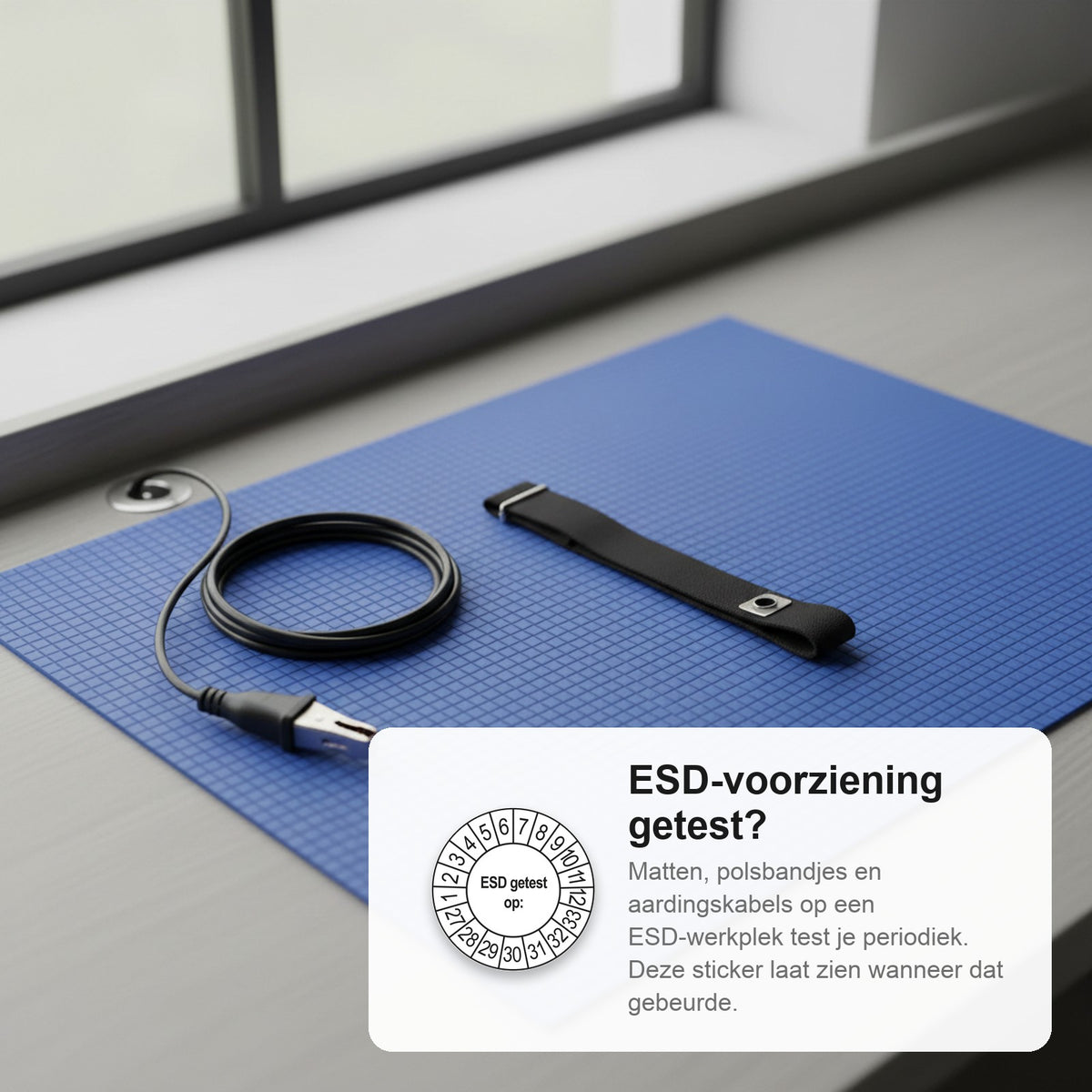sfeerbeeld ESD Getest op Wit