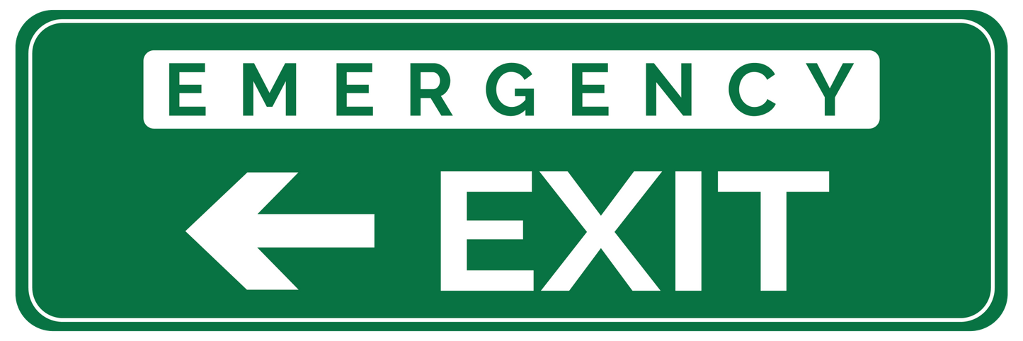 Exit sticker emergency left sticker - Ricard Pictogram stickers -