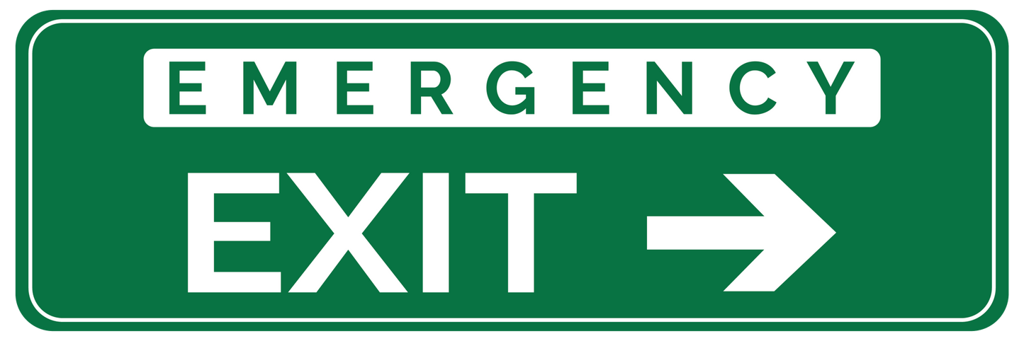 Exit sticker emergency right sticker - Ricard Pictogram stickers -