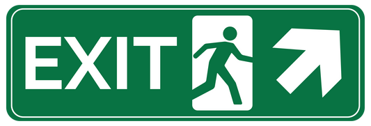 Exit sticker right up diagornal sticker - Ricard Pictogram stickers -