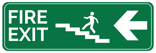 Exit sticker stairs up arrow left sticker - Ricard Pictogram stickers -