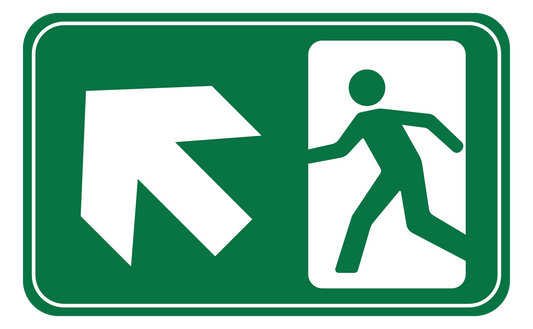 Exit sticker up left diagornal sticker - Ricard Pictogram stickers -